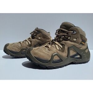 Lowa Bora Gtx Qc Mid‎ Womens Size 5.5 Leather Hiking Boots Brown Leather